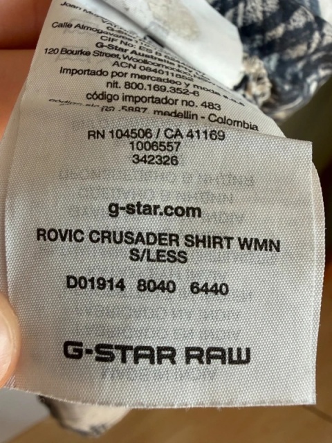 top bluzka bezrękawnik g star raw boyfriend fit rovic crusader shirt M