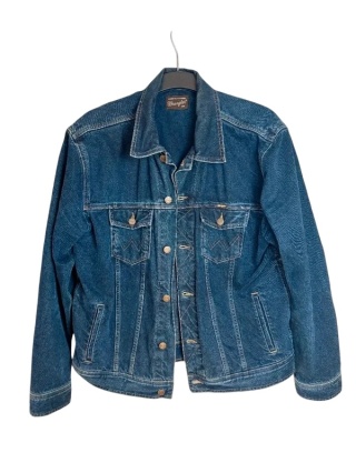 vintage kurtka dżinsowa western jacket Wrangler XXL retro granatowa jeans ciemno niebieska