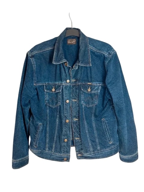 vintage kurtka dżinsowa western jacket Wrangler XXL retro granatowa jeans ciemno niebieska