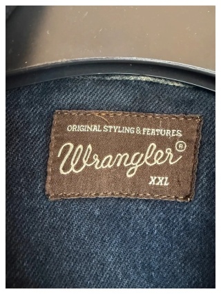 vintage kurtka dżinsowa western jacket Wrangler XXL retro granatowa jeans ciemno niebieska