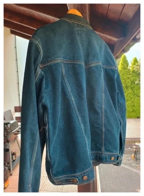 vintage kurtka dżinsowa western jacket Wrangler XXL retro granatowa jeans ciemno niebieska