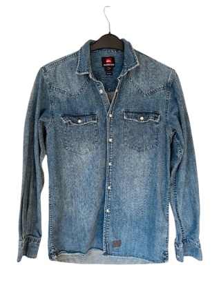 dżinsowa koszula zapinana na zatrzaski quiksilver s jeans
