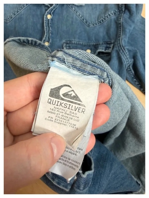 dżinsowa koszula zapinana na zatrzaski quiksilver s jeans
