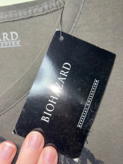 męska koszulka t-shirt resident evil biohazard U.S.S capcom merchandise M ciemno szary v neck